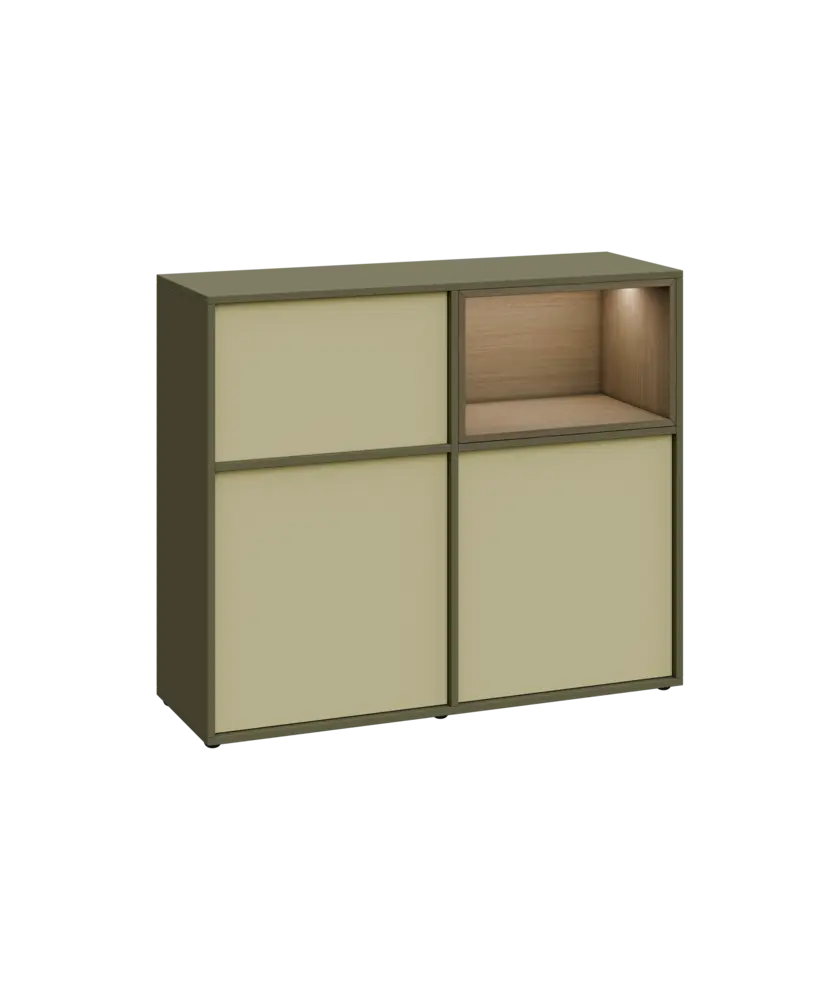 ERY D1241 P dolní modul, 2-dveřová/nika, 1000x1200x400, pravý, zelená